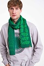 Knitted merino wool scarf 2 | GREEN | Audimas