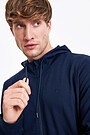 Merino wool full-zip hoodie 3 | BLUE | Audimas