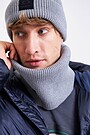 Knitted merino wool neck muff 2 | GREY MELANGE | Audimas