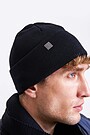 Knitted merino wool hat 2 | BLACK | Audimas