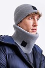 Knitted merino wool hat 3 | GREY MELANGE | Audimas