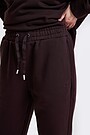 Oversized terry sweatpants 4 | BROWN/BORDEAUX | Audimas