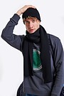 Knitted merino wool scarf 1 | BLACK | Audimas