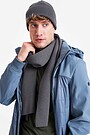 Knitted merino wool scarf 2 | GREY | Audimas