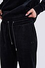 Velour sweatpants 4 | BLACK | Audimas