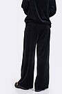 Loose fit velour sweatpants 3 | BLACK | Audimas