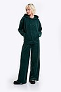 Loose fit velour sweatpants 1 | GREEN | Audimas