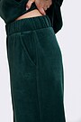 Loose fit velour sweatpants 4 | GREEN/ KHAKI / LIME GREEN | Audimas