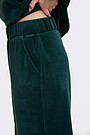 Loose fit velour sweatpants 4 | GREEN | Audimas