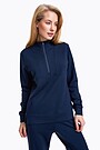 Half zip merino wool sweatshirt 1 | BLUE | Audimas