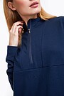 Half zip merino wool sweatshirt 3 | BLUE | Audimas