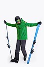 Ski jacket with THERMORE thermal insulation 1 | GREEN | Audimas
