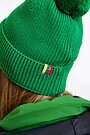 Knitted merino wool hat 3 | GREEN | Audimas