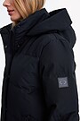 Long puffer down coat 2 in 1 with membrane 4 | BLACK | Audimas