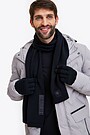 Knitted wool scarf 1 | BLACK | Audimas