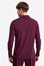 Merino wool long sleeve polo shirt 2 | BORDO | Audimas