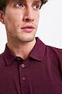 Merino wool long sleeve polo shirt 3 | BORDO | Audimas