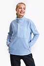 Long sleeve half-zip sweatshirt 3 | BLUE | Audimas