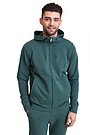 Organic cotton French terry full-zip hoodie 1 | GREEN | Audimas