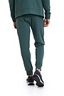 Tapered organic cotton French terry sweatpants 3 | GREEN | Audimas