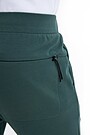 Tapered organic cotton French terry sweatpants 4 | GREEN | Audimas