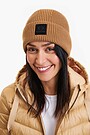 Knitted merino wool hat 1 | BROWN | Audimas