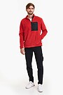 Half zip long sleeve sweatshirt 5 | RED | Audimas