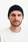 Knitted merino wool hat 2 | BLACK | Audimas