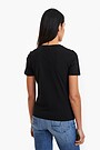Short sleeves cotton T-shirt The Tricolour Oak 3 | BLACK | Audimas
