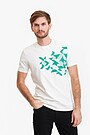 Short sleeve printed T-shirt 1 | WHITE | Audimas