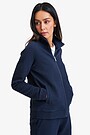 Textured fabric full zip sweatshirt 1 | BLUE | Audimas