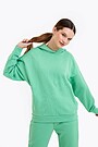 Organic cotton French terry hoodie 3 | GREEN | Audimas