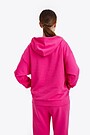 Organic cotton French terry hoodie 2 | PINK | Audimas