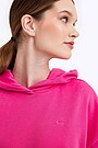 Organic cotton French terry hoodie 3 | PINK | Audimas