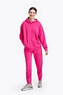 Organic cotton French terry hoodie 4 | PINK | Audimas