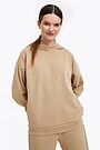 Organic cotton French terry hoodie 4 | BROWN | Audimas