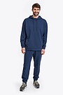 Organic cotton French terry hoodie 3 | BLUE | Audimas