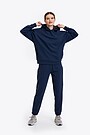 Organic cotton French terry sweatpants 1 | BLUE | Audimas