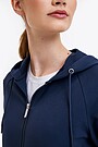 Organic cotton full-zip hoodie 3 | BLUE | Audimas