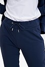Organic cotton fitted sweatpants 4 | BLUE | Audimas