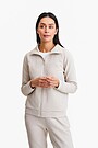 Textured fabric full zip sweatshirt 3 | Cream | Audimas