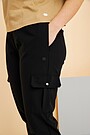 Stretch fabric loose fit pants 3 | BLACK | Audimas