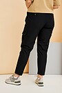 Stretch fabric loose fit pants 4 | BLACK | Audimas