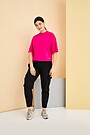 High neck loose fit T-shirt 4 | PINK | Audimas