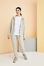 Textured fabric full zip sweatshirt 2 | Cream | Audimas