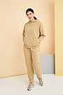 Organic cotton French terry sweatpants 1 | BROWN | Audimas