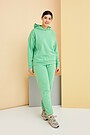 Organic cotton French terry hoodie 2 | GREEN | Audimas