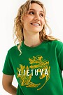 Printed cotton T-shirt 3 | GREEN | Audimas