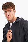 Organic cotton French terry full-zip hoodie 3 | GREY | Audimas