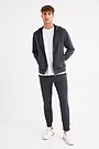 Organic cotton French terry full-zip hoodie 5 | GREY | Audimas